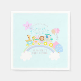 Zugtiere blau serviette