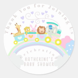 Zugtiere weiß runder aufkleber