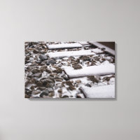 Zugtrassen im Schnee (Leinwand)