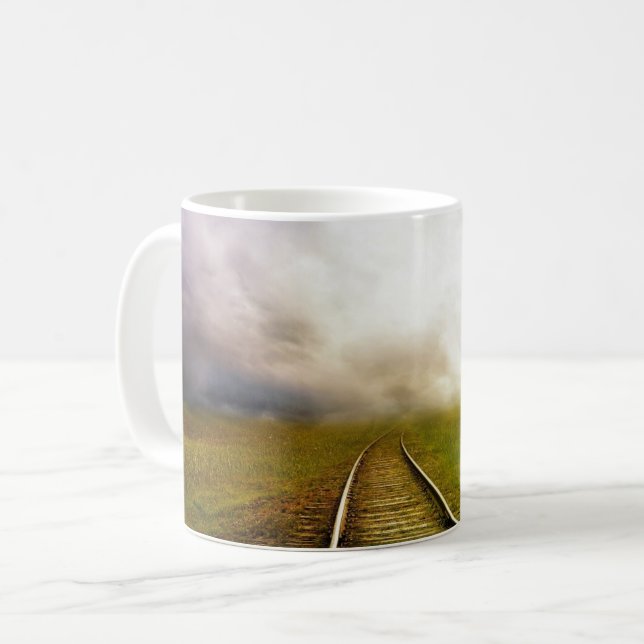 Zugtrassen Kaffeetasse (Vorderseite Links)