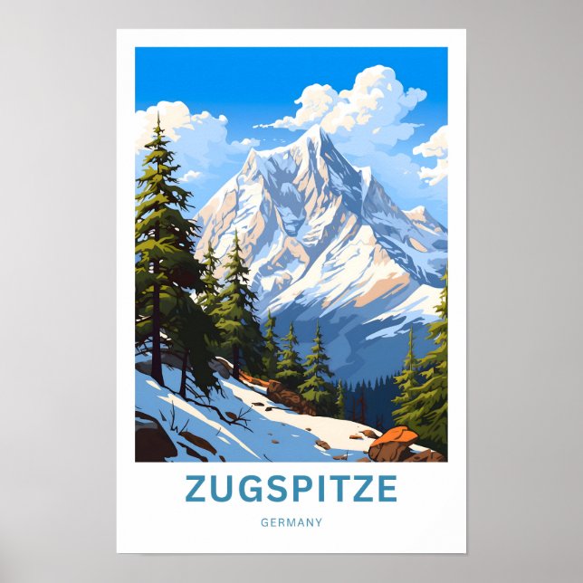 Zugtrotz Germany Travel Print Poster (Vorne)