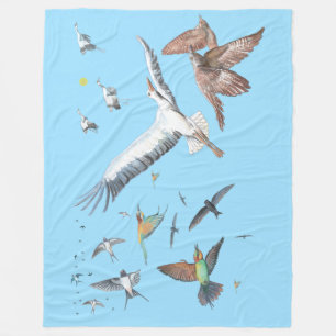 Zugvögel, die ihre Flüge aufspüren Illustration Fleecedecke