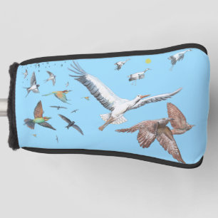 Zugvögel, die ihre Flüge aufspüren Illustration Golf Headcover