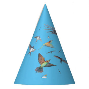 Zugvögel, die ihre Flüge aufspüren Illustration Partyhütchen