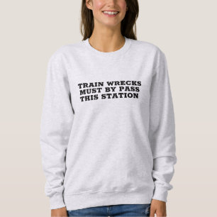 Zugwracks lustiges Schwitzen-Shirt-Design Sweatshirt