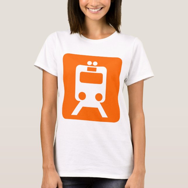 Zugzeichen - Orange T-Shirt (Vorderseite)