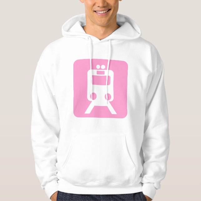 Zugzeichen - Rosa Hoodie (Vorderseite)