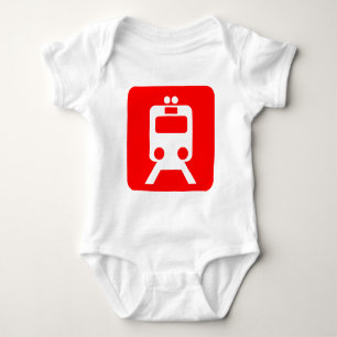 Zugzeichen - Rot Baby Strampler