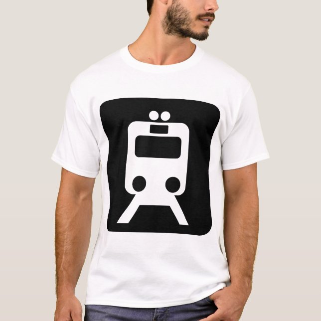 Zugzeichen - Schwarz T-Shirt (Vorderseite)