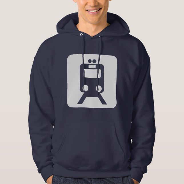 Zugzeichen - Weiß Hoodie (Vorderseite)