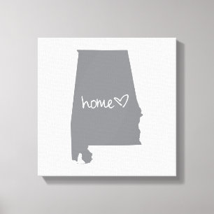 Zuhause <3 Alabama Leinwanddruck