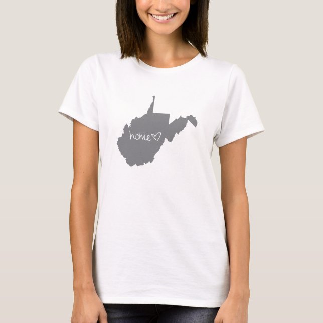 Zuhause <3 West Virginia T-Shirt (Vorderseite)
