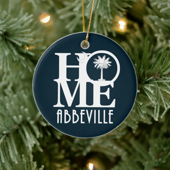 ZUHAUSE Abbeville South Carolina Keramik Ornament (Baum)