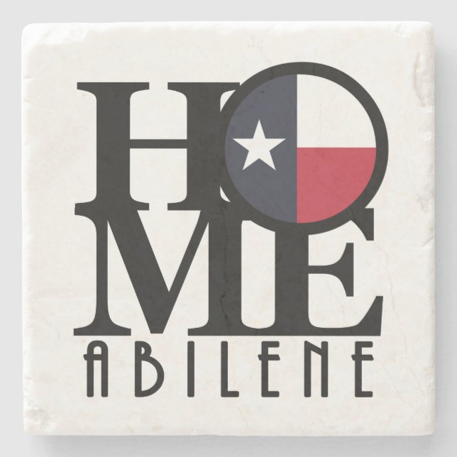 ZUHAUSE Abilene Texas Steinuntersetzer (Vorderseite)