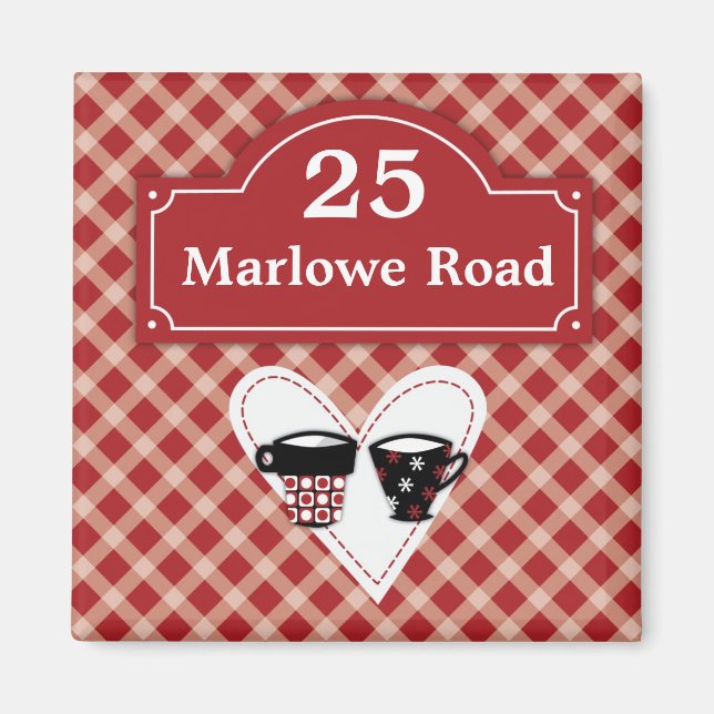 ZUHAUSE ADDRESS MAGNET (Vorne)