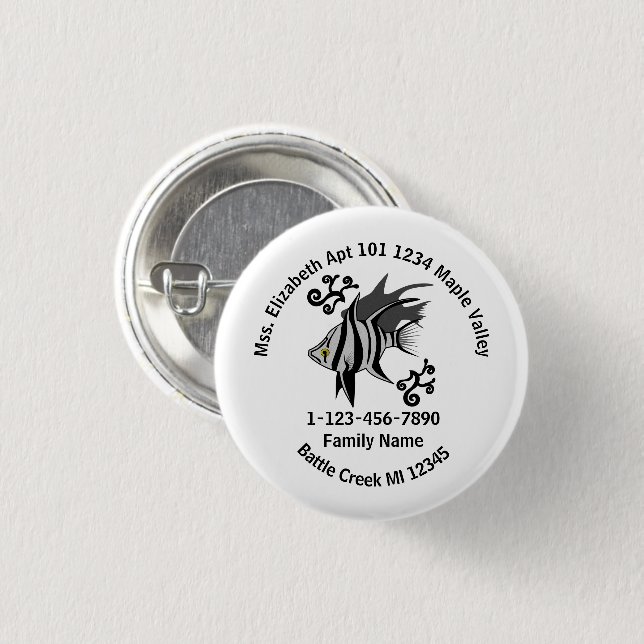 Zuhause-Adresse der alten Ehefrau verloren Button (Vorne & Hinten)