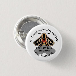 Zuhause-Adresse der gestorbenen Tiger Moth Family Button