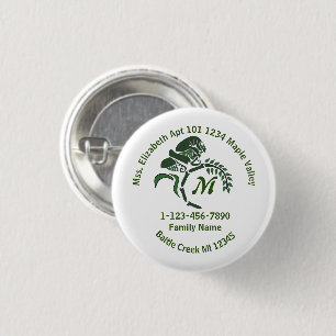 Zuhause-Adresse der verlassenen Grasshopper-Famili Button