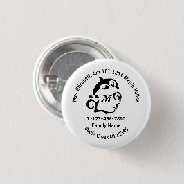 Zuhause-Adresse der verlorenen Dolphin-Schwimmfami Button