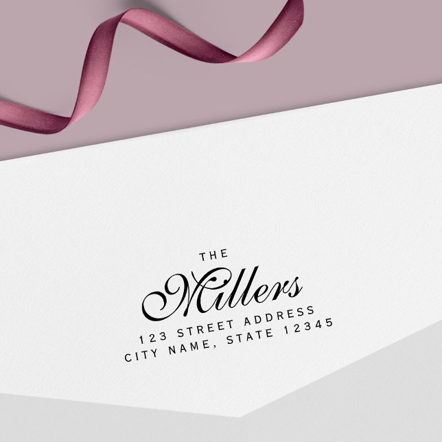 Zuhause-Adresse für benutzerdefinierte Eleganfamil Permastempel (Von Creator hochgeladen)