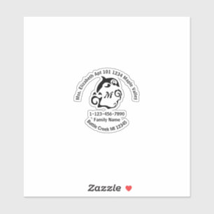 Zuhause-Adresse für die der Familie Dolphin Aufkleber