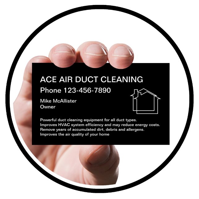 Zuhause Air Duct Clearing Services Design Visitenkarte (Von Creator hochgeladen)