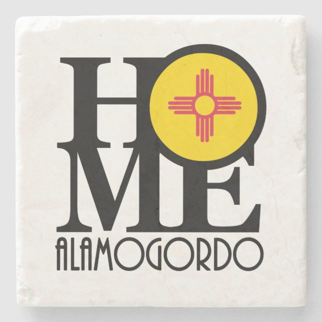 ZUHAUSE Alamogordo New Mexico Steinuntersetzer (Vorderseite)