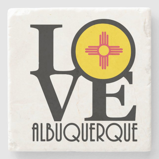 ZUHAUSE Albuquerque Steinuntersetzer (Vorderseite)