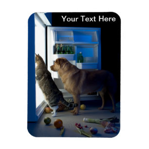 Zuhause-allein Hund u. Katzen-Magnet Magnet