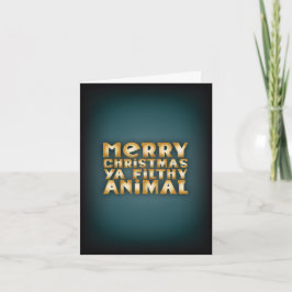 Zuhause allein, modern, Aquamarin, Weihnachtskarte Karte