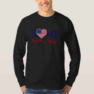 Zuhause American Flag Herz Patriotic USA Prix Cool T-Shirt