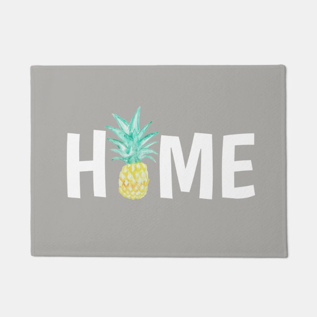 Zuhause Ananas-Malerei Tropischer Bodenmatte Fußmatte (Vorderseite)