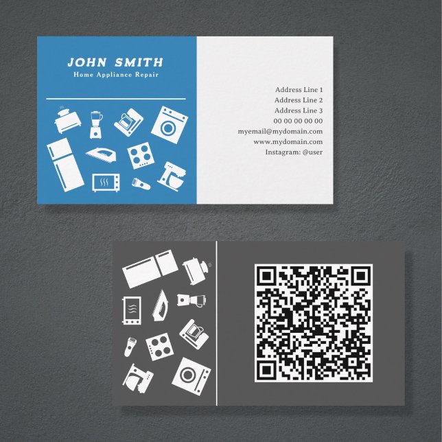 Zuhause Appliance-Reparaturkarte Visitenkarte (Home Appliance Repair Business Card)