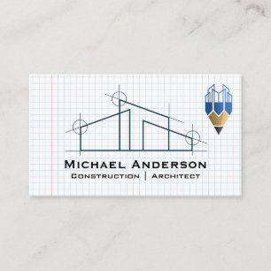 Zuhause Architect Logo   Gitterpapier   Bau Visitenkarte