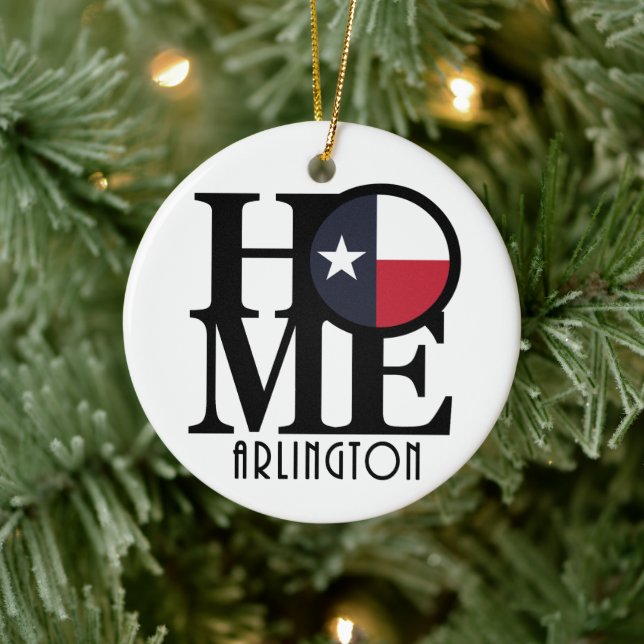 ZUHAUSE Arlington Texas Keramik Ornament (Baum)