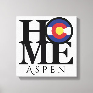 ZUHAUSE Aspen Colorado Art Leinwanddruck