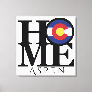 ZUHAUSE Aspen Colorado Leinwand Art