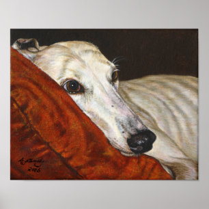 "Zuhause at Last" Windhund-Kunstposter Poster