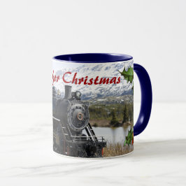 Zuhause auf dem Zug für die Tasse zu Weihnachten