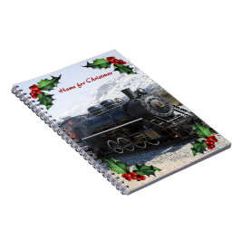 Zuhause auf dem Zug für Weihnachtsfestspiele Notizblock