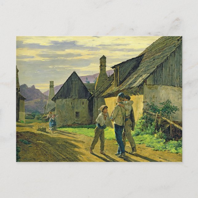 Zuhause aus dem Krieg, 1859 Postkarte (Vorderseite)