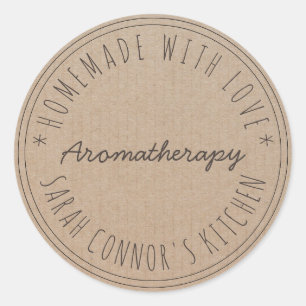 Zuhause aus Liebe Aromatherapie Kraft Runder Aufkleber