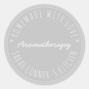 Zuhause aus Liebe Aromatherapie Kraft Runder Aufkleber