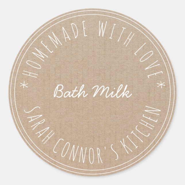 Zuhause aus Liebe Bath Milk Kraft Wellness-Center Runder Aufkleber (Vorderseite)