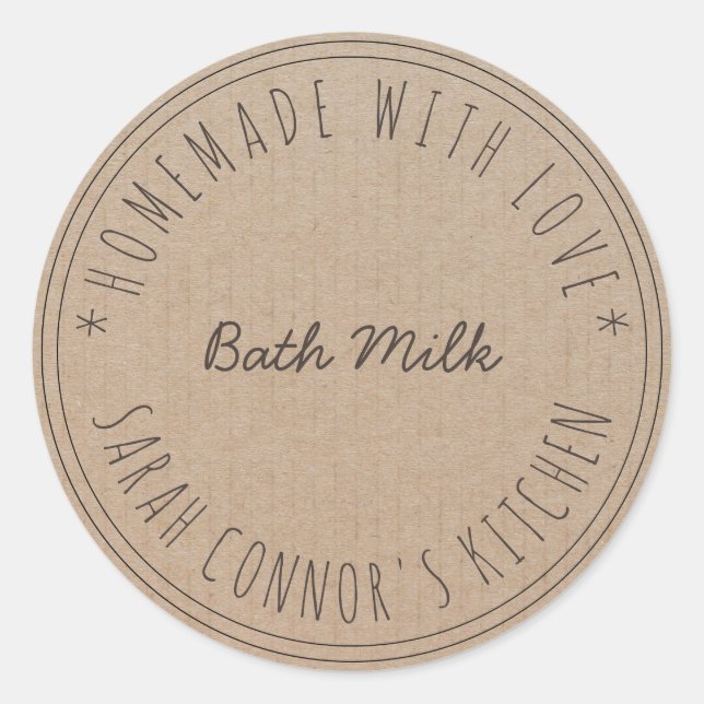 Zuhause aus Liebe Bath Milk Kraft Wellness-Center Runder Aufkleber (Vorderseite)