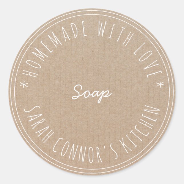 Zuhause aus Liebe Soap Kraft Wellness-Center Runder Aufkleber (Vorderseite)
