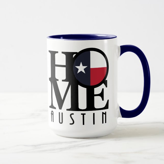 ZUHAUSE Austin Texas 15oz Tasse (Rechts)
