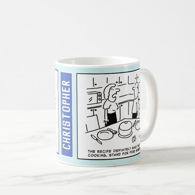 Zuhause Backen Cooking Dinner in Kitchen Fun Carto Kaffeetasse (VorderseiteRechts)