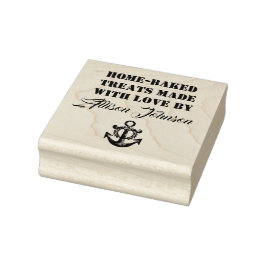 Zuhause-Baked Leckereien mit Liebe von IHREM NAMEN Gummistempel