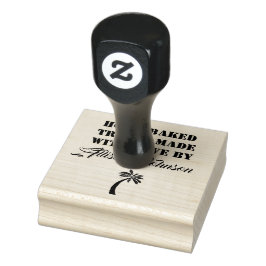 Zuhause-Baked Leckereien mit Liebe von IHREM NAMEN Gummistempel